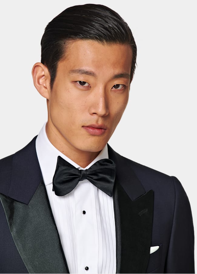 SUITSUPPLY All Season Pure S110's Wool by Vitale Barberis Canonico, Italy Navy Tailored Fit Lazio Dinner Jacket