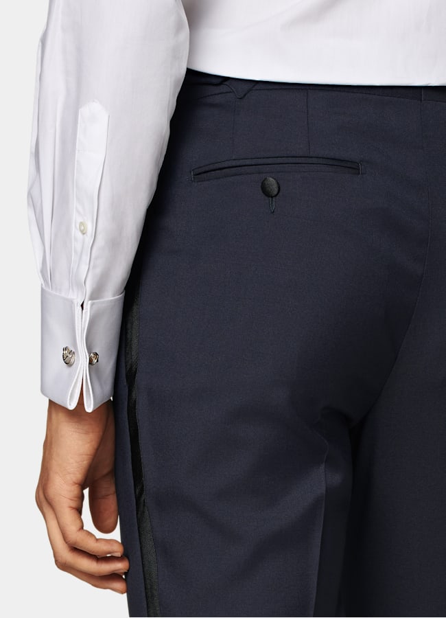 SUITSUPPLY All Season Pure S110's Wool by Vitale Barberis Canonico, Italy Navy Tailored Fit Lazio Dinner Jacket