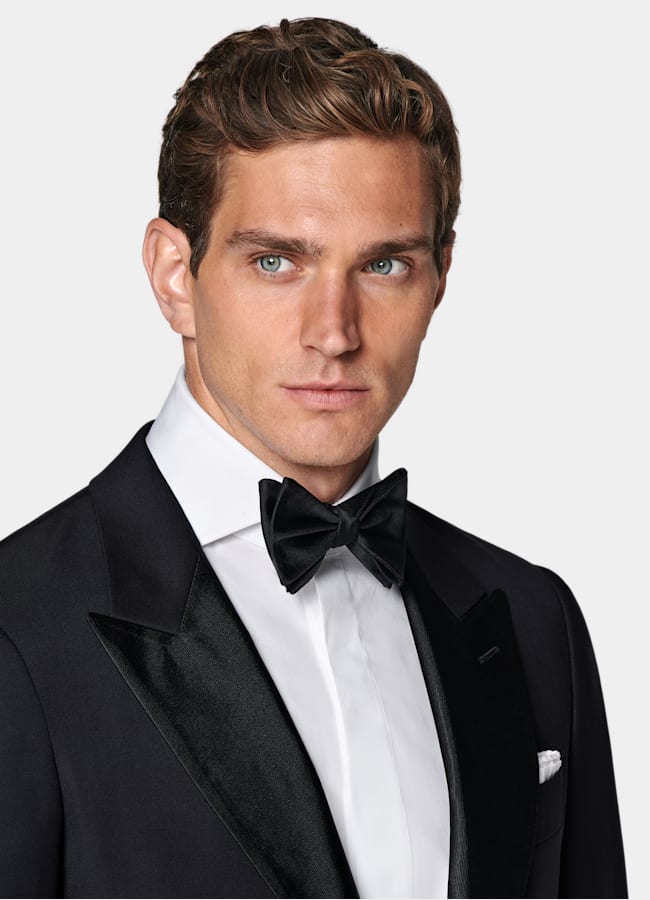 SUITSUPPLY All Season Pure S110's Wool by Vitale Barberis Canonico, Italy Navy Tailored Fit Lazio Dinner Jacket