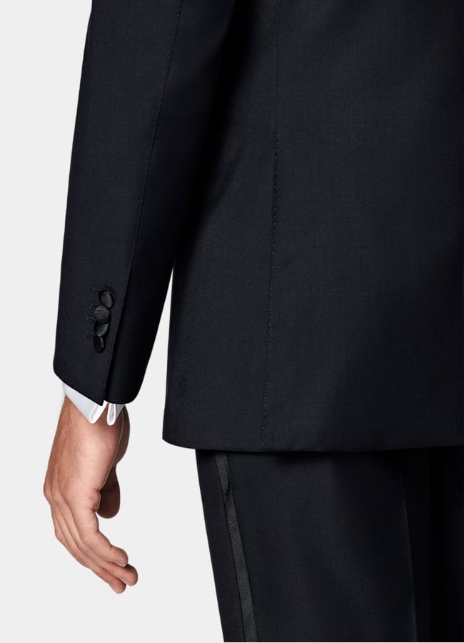 SUITSUPPLY All Season Pure S110's Wool by Vitale Barberis Canonico, Italy Navy Tailored Fit Lazio Dinner Jacket