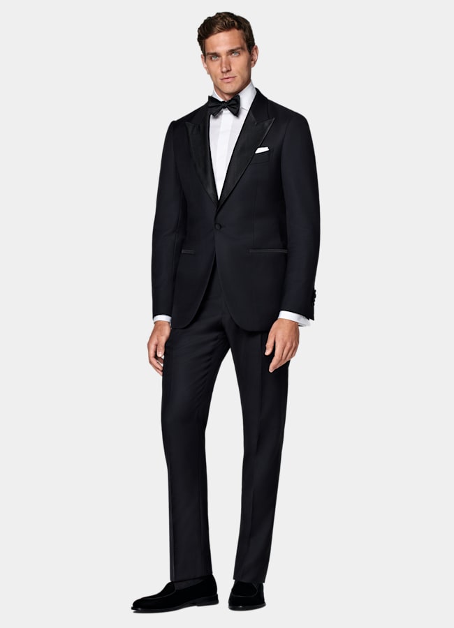 SUITSUPPLY All Season Pure S110's Wool by Vitale Barberis Canonico, Italy Navy Tailored Fit Lazio Dinner Jacket