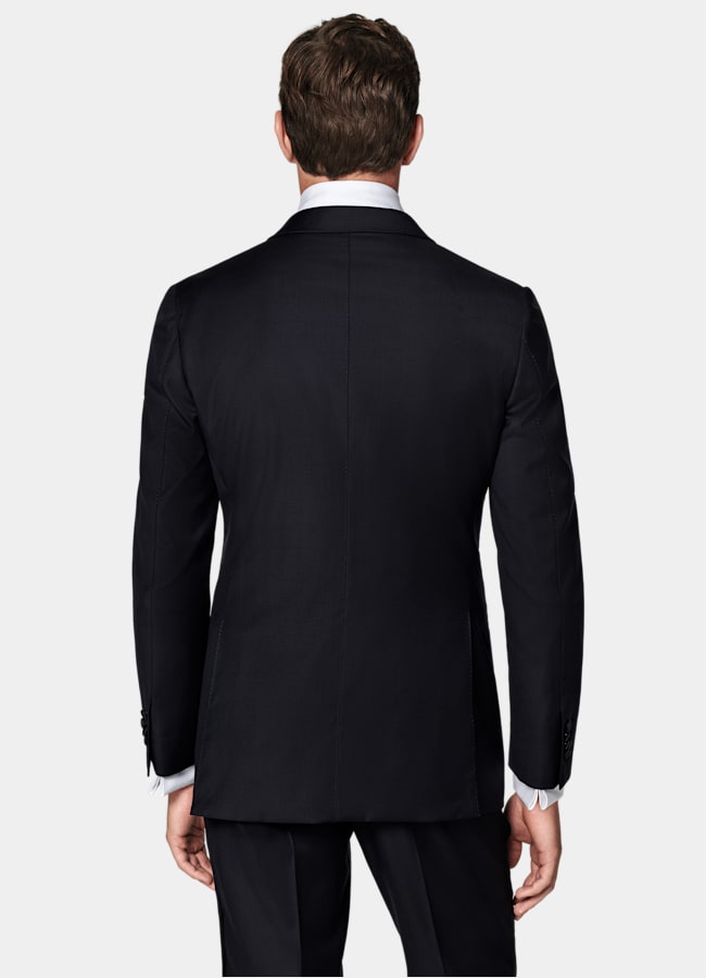 SUITSUPPLY All Season Pure S110's Wool by Vitale Barberis Canonico, Italy Navy Tailored Fit Lazio Dinner Jacket