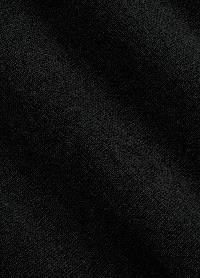 SUITSUPPLY Silk Wool Cashmere Black V-Neck Cardigan