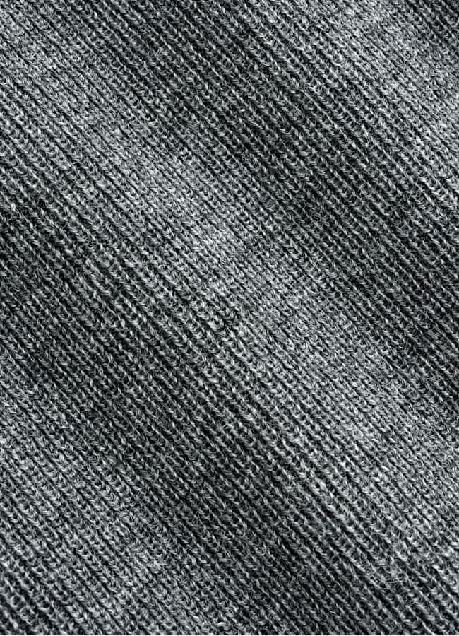 SUITSUPPLY Pure Wool Mid Grey Ribbed Henley