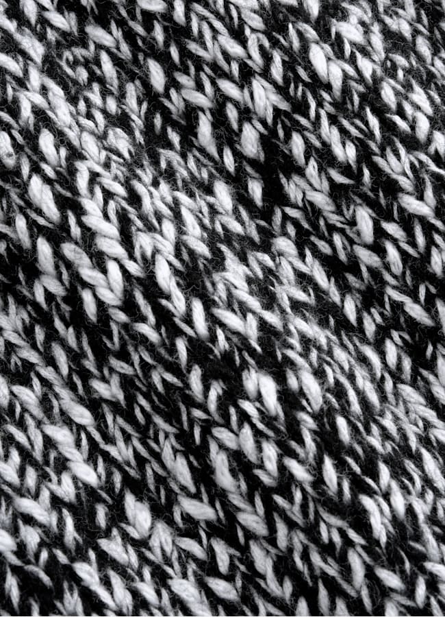 SUITSUPPLY Cotton Wool Black & White Mouliné Crewneck