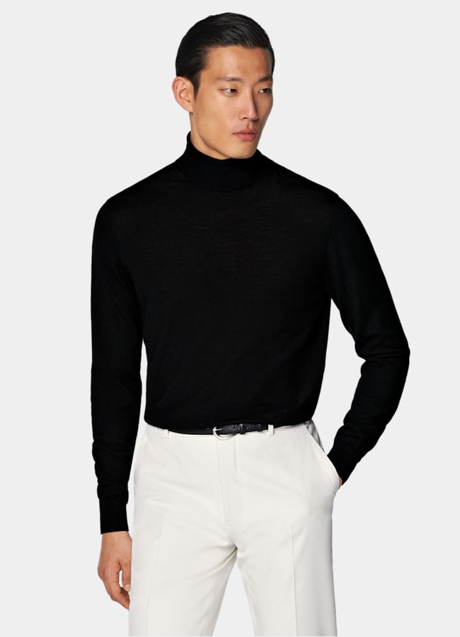 SUITSUPPLY Pura lana Dolcevita Merino nero