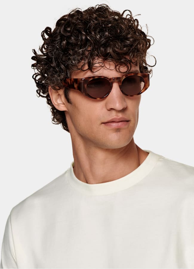 SUITSUPPLY Pure Cotton Off-White Crewneck T-Shirt