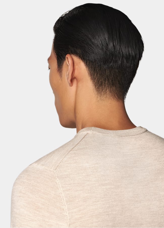 SUITSUPPLY Pure Wool Sand Merino Crewneck