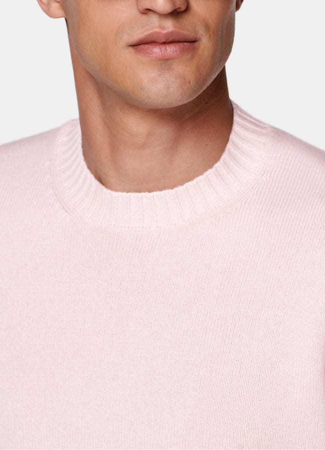 SUITSUPPLY Pure Cashmere Pink Crewneck