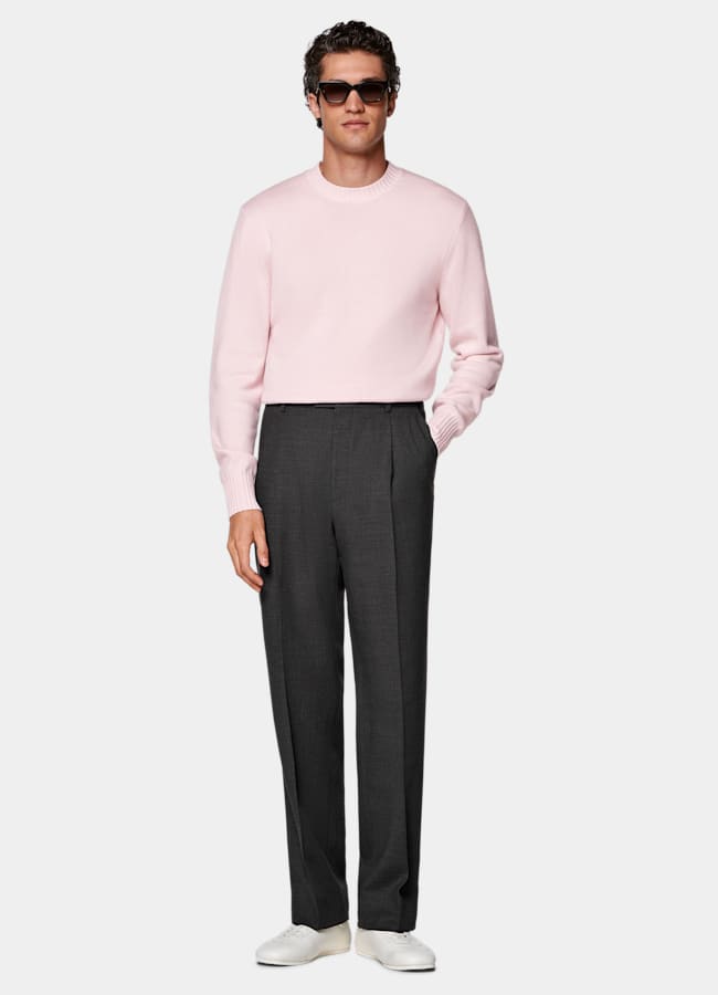 SUITSUPPLY Pure Cashmere Pink Crewneck