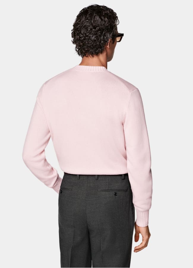 SUITSUPPLY Pure Cashmere Pink Crewneck