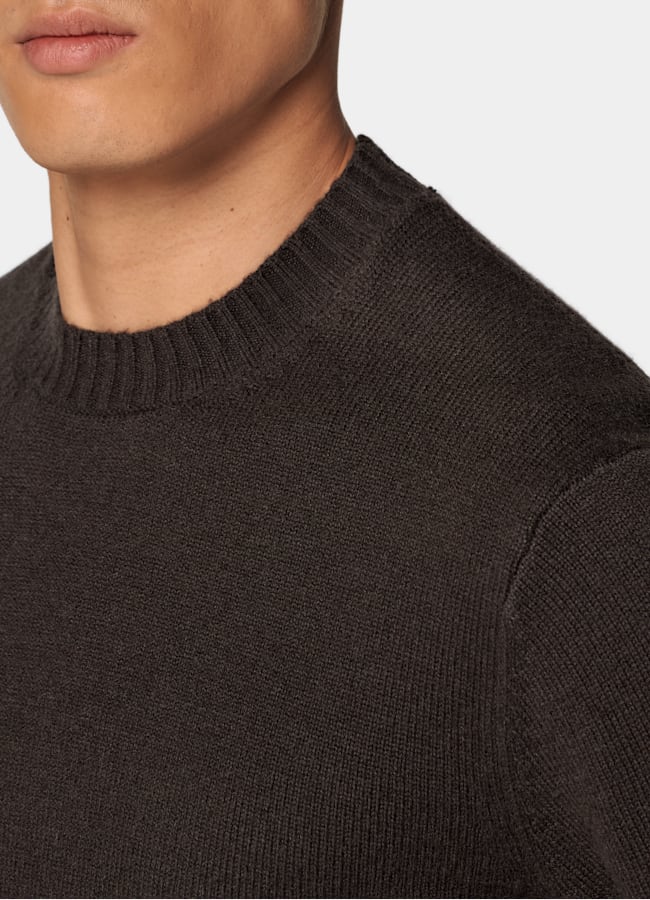 SUITSUPPLY Puro cashmere Girocollo marrone scuro