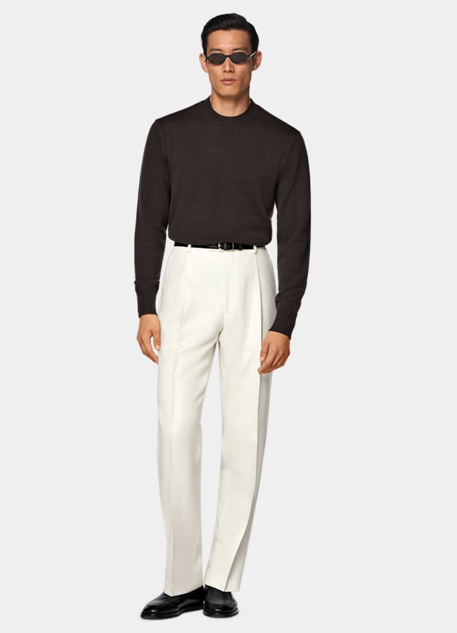 SUITSUPPLY Puro cashmere Girocollo marrone scuro