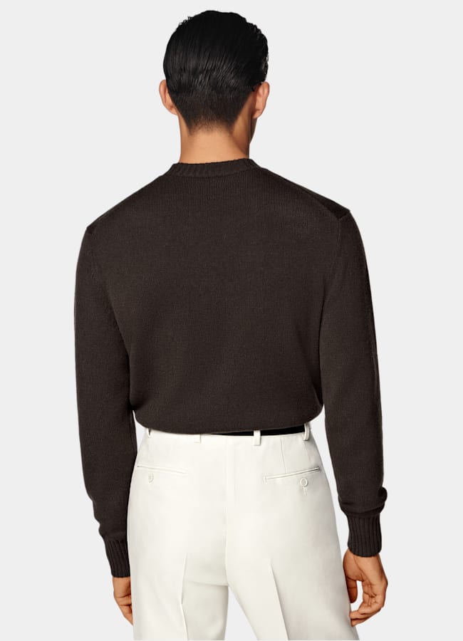 SUITSUPPLY Puro cashmere Girocollo marrone scuro