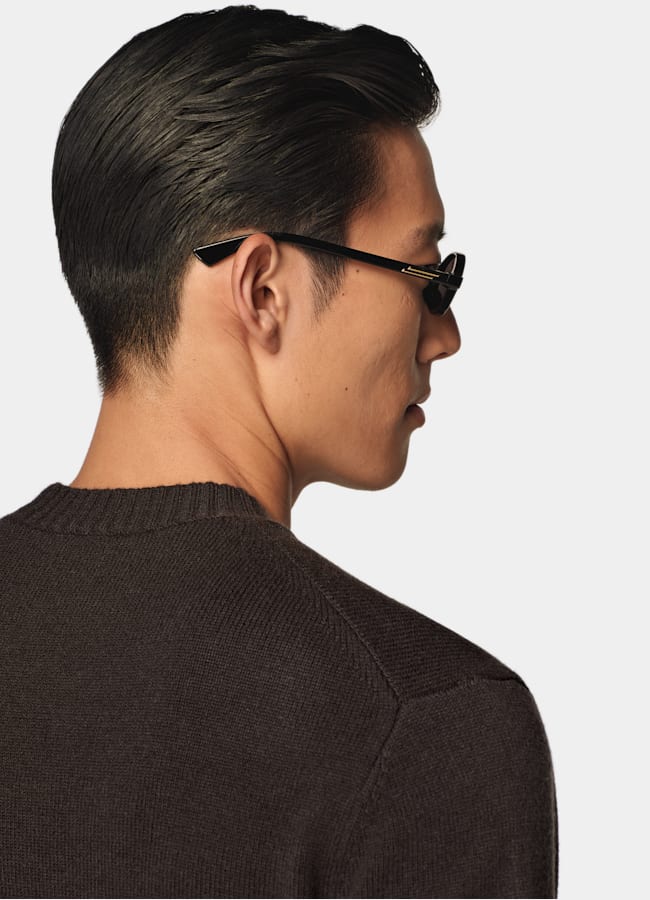 SUITSUPPLY Puro cashmere Girocollo marrone scuro