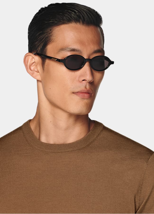 SUITSUPPLY Pure Wool Brown Crewneck