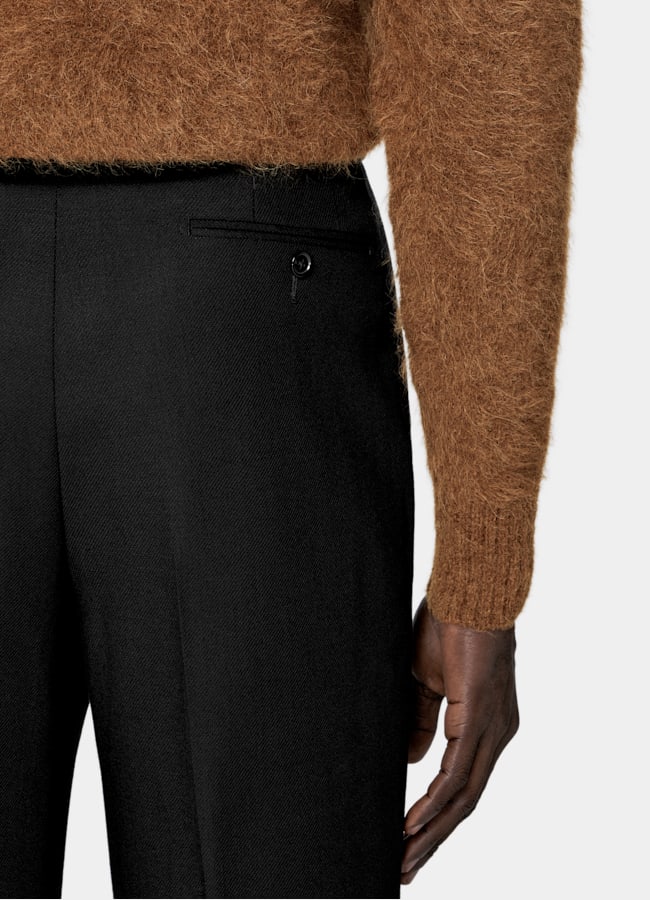 SUITSUPPLY Alpaka Mischung Rundhalspullover mittelbraun