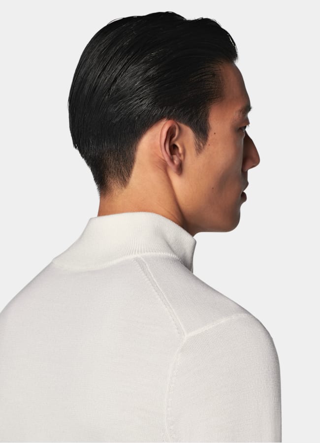 SUITSUPPLY Pura lana Color panna mezza zip