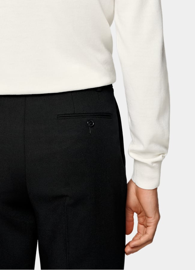 SUITSUPPLY Pure Wool Off-White Long Sleeve Polo