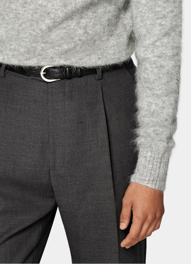 SUITSUPPLY Alpaca Blend Light Grey Crewneck