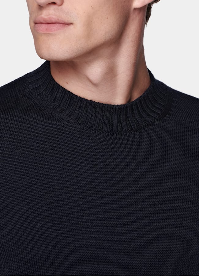 SUITSUPPLY Pure Wool Navy Crewneck