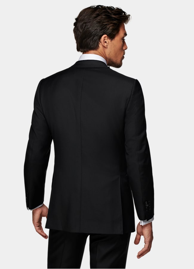 SUITSUPPLY Pure S110's Wool by Vitale Barberis Canonico, Italy Black Lazio Tuxedo