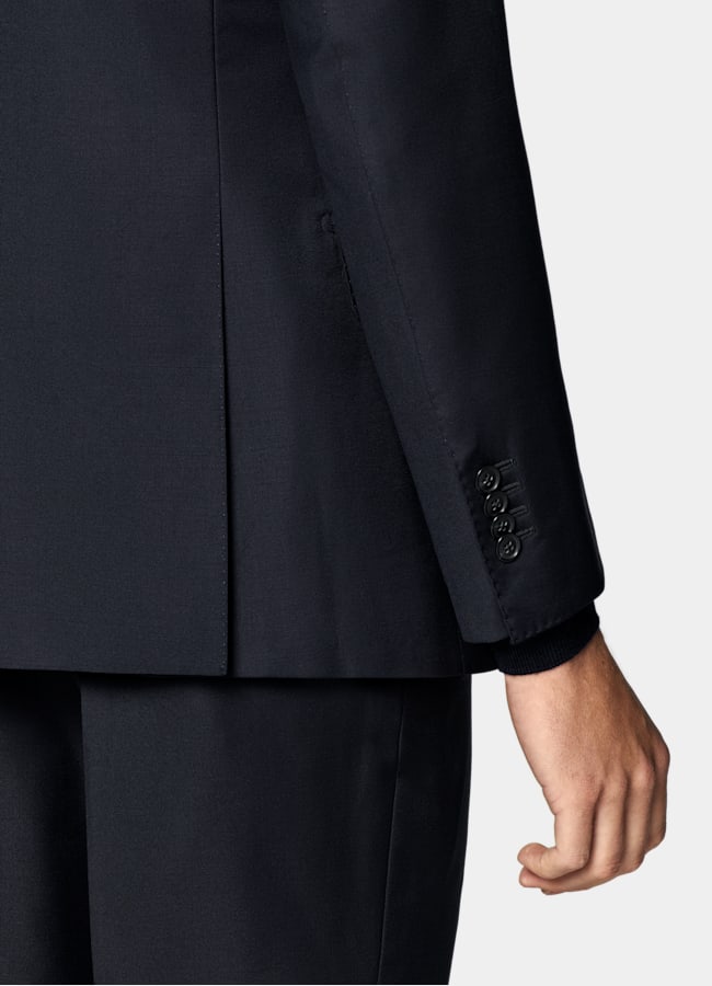 SUITSUPPLY All Season Pure S110's Wool by Vitale Barberis Canonico, Italy Navy Tailored Fit Havana Suit