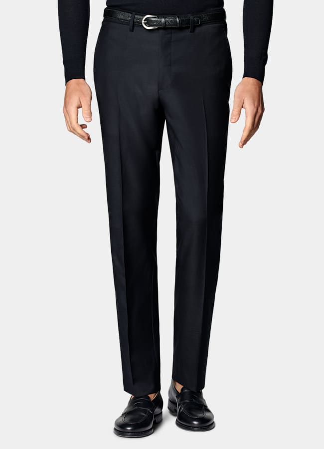 SUITSUPPLY All Season Pure S110's Wool by Vitale Barberis Canonico, Italy Navy Tailored Fit Havana Suit