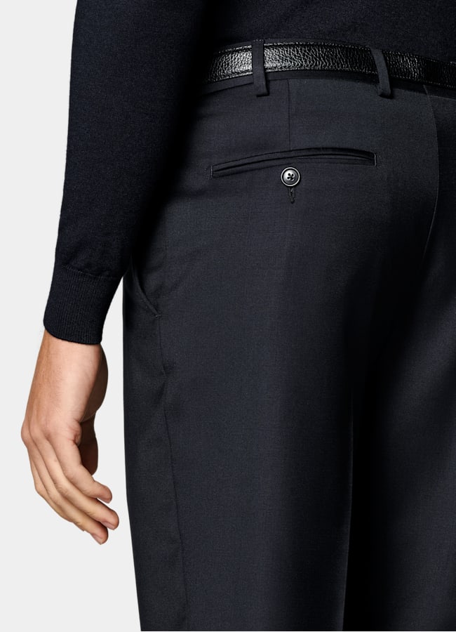 SUITSUPPLY All Season Pure S110's Wool by Vitale Barberis Canonico, Italy Navy Tailored Fit Havana Suit