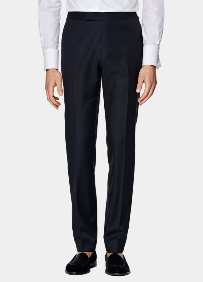 SUITSUPPLY All season Pura lana S110's - Vitale Barberis Canonico, Italia  Smoking Lazio tre pezzi blu navy tailored fit