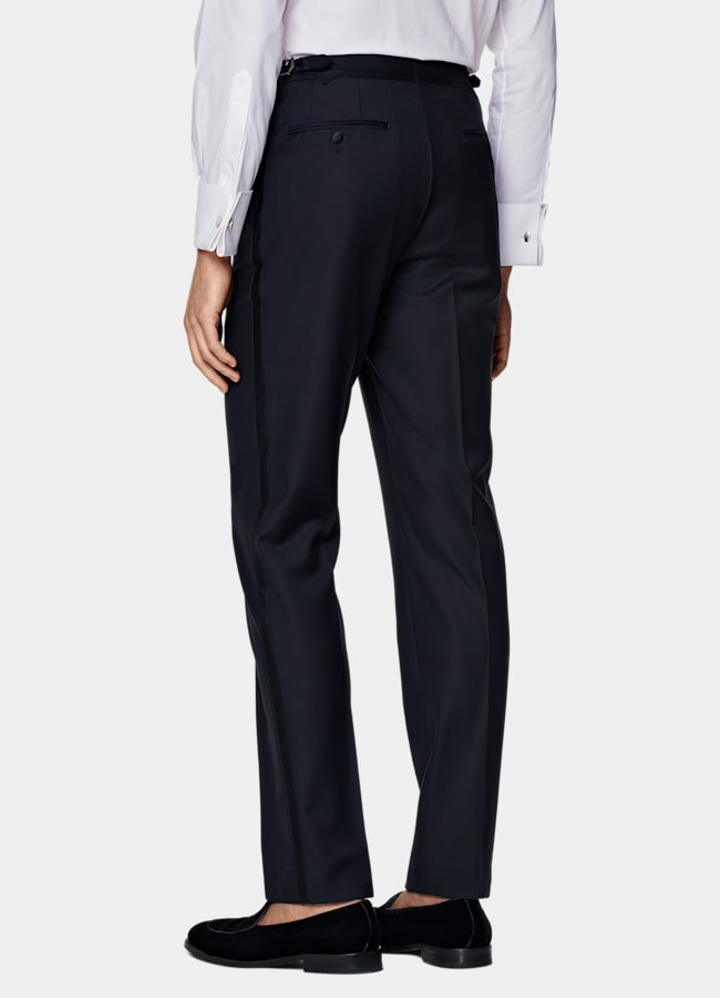 SUITSUPPLY All season Pura lana S110's - Vitale Barberis Canonico, Italia  Smoking Lazio tre pezzi blu navy tailored fit