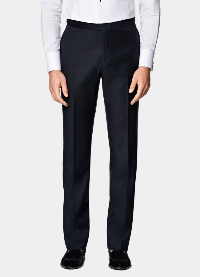 SUITSUPPLY All Season Pure S110's Wool by Vitale Barberis Canonico, Italy Navy Tailored Fit Havana Tuxedo