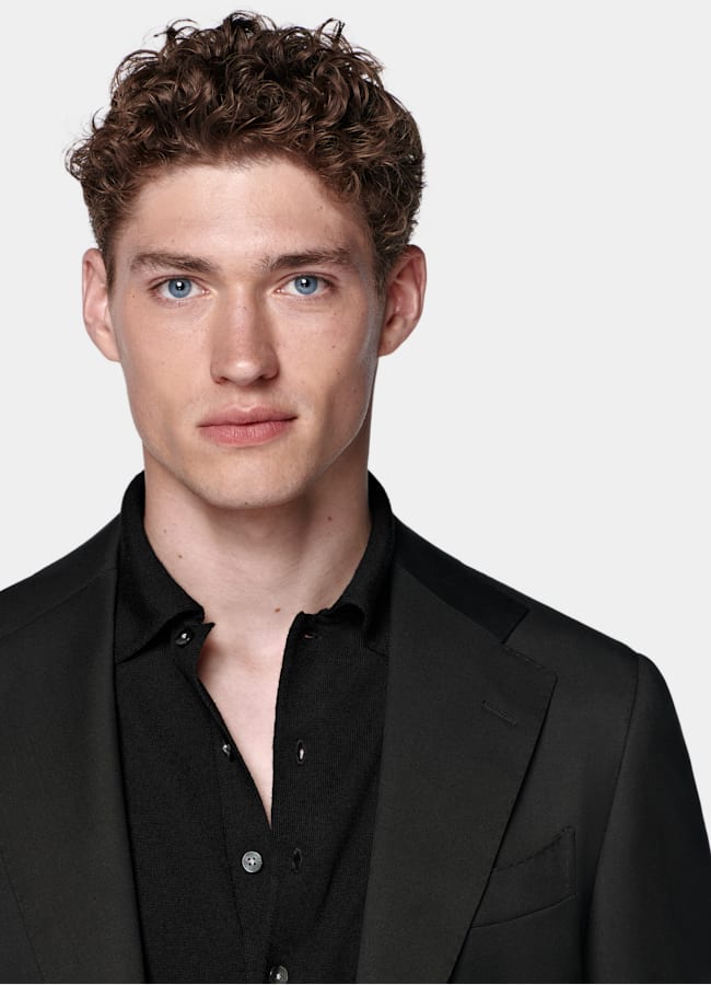 SUITSUPPLY All season Pure laine par Reda, Italie Costume Perennial Havana coupe Tailored noir