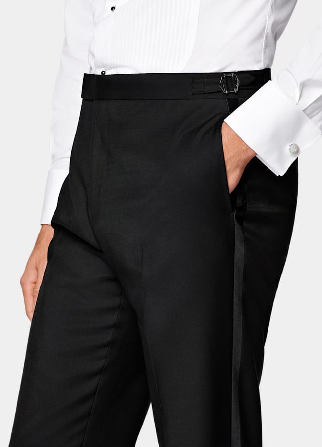 SUITSUPPLY All season Pura lana S110's - Vitale Barberis Canonico, Italia Smoking Havana nero tailored fit