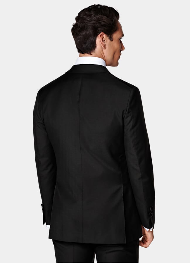 SUITSUPPLY All Season Pure S110's Wool by Vitale Barberis Canonico, Italy Black Tailored Fit Havana Tuxedo