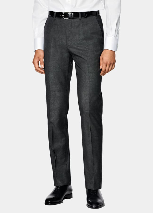 SUITSUPPLY All Season Pura lana S110s de Vitale Barberis Canonico, Italia Traje Havana gris oscuro corte Tailored