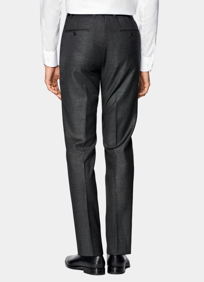 SUITSUPPLY All Season Pura lana S110s de Vitale Barberis Canonico, Italia Traje Havana gris oscuro corte Tailored