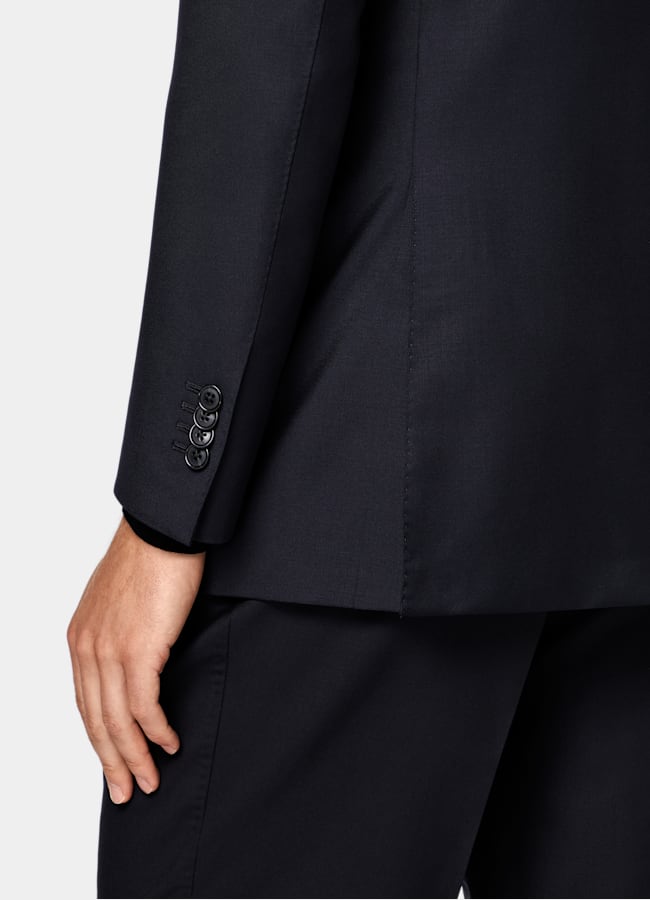 SUITSUPPLY All season Reine Schurwolle S110's von Vitale Barberis Canonico, Italien Havana Anzug navy Tailored Fit