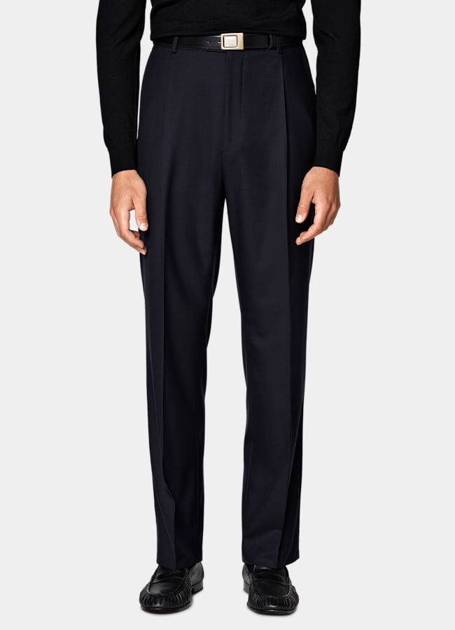 SUITSUPPLY All season Reine Schurwolle S110's von Vitale Barberis Canonico, Italien Havana Anzug navy Tailored Fit