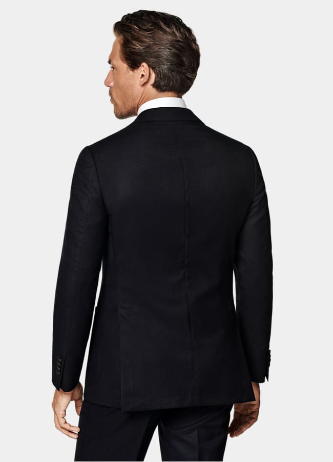 SUITSUPPLY Winter Pure S120's Flannel Wool by Vitale Barberis Canonico, Italy Navy Tailored Fit Havana Suit