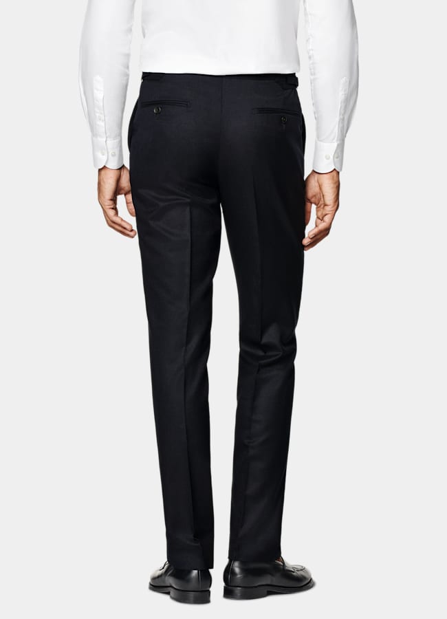 SUITSUPPLY Winter Pure S120's Flannel Wool by Vitale Barberis Canonico, Italy Navy Tailored Fit Havana Suit