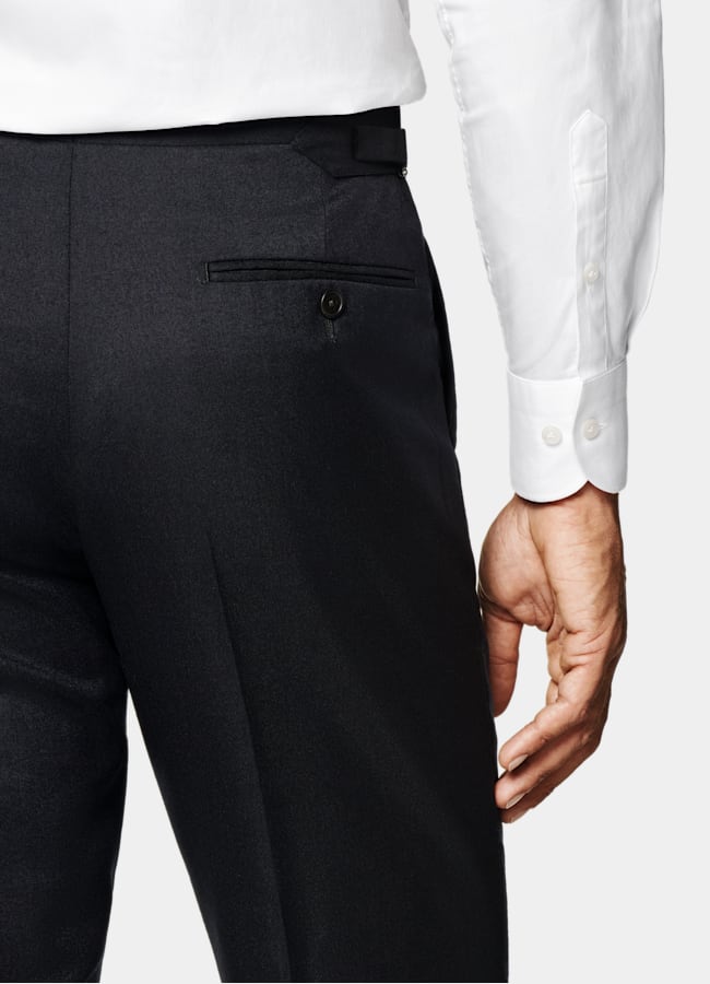 SUITSUPPLY Winter Pure S120's Flannel Wool by Vitale Barberis Canonico, Italy Navy Tailored Fit Havana Suit