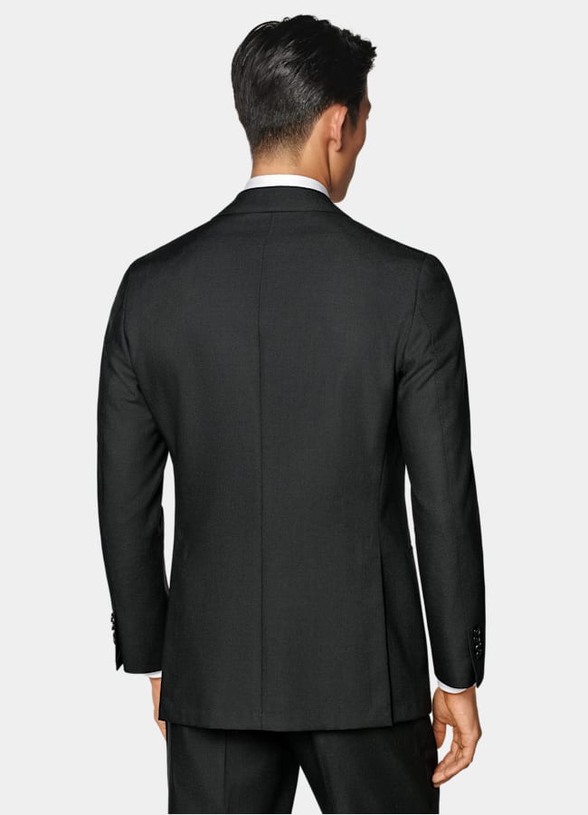 SUITSUPPLY All Season Wrinkle-Free 4-Ply Wool by Rogna, Italy Dark Green Tailored Fit Havana Suit