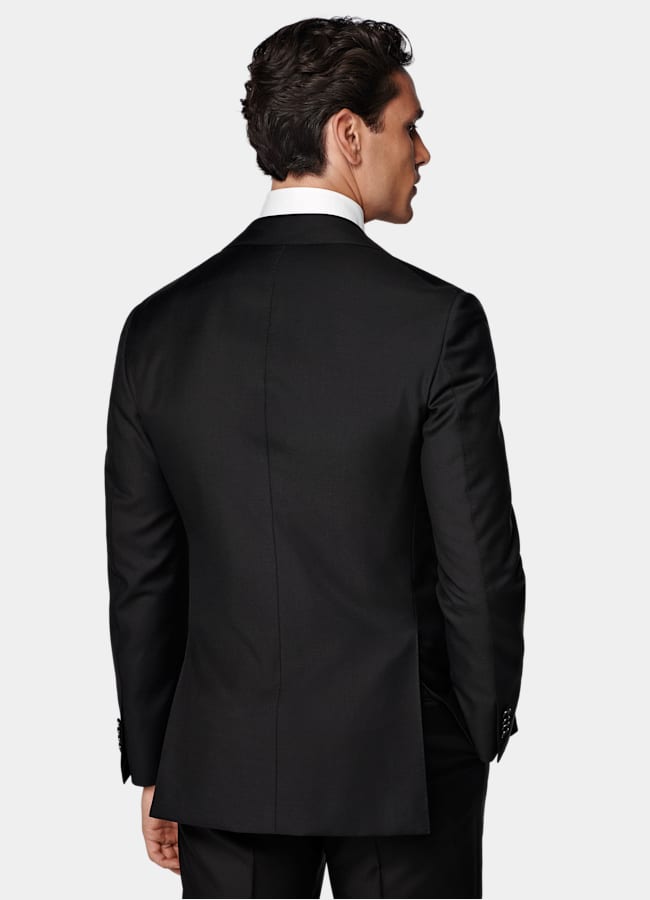 SUITSUPPLY All Season Pure S110's Wool by Vitale Barberis Canonico, Italy Black Tailored Fit Havana Suit