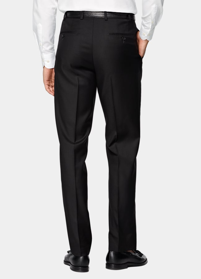 SUITSUPPLY All Season Pure S110's Wool by Vitale Barberis Canonico, Italy Black Tailored Fit Havana Suit