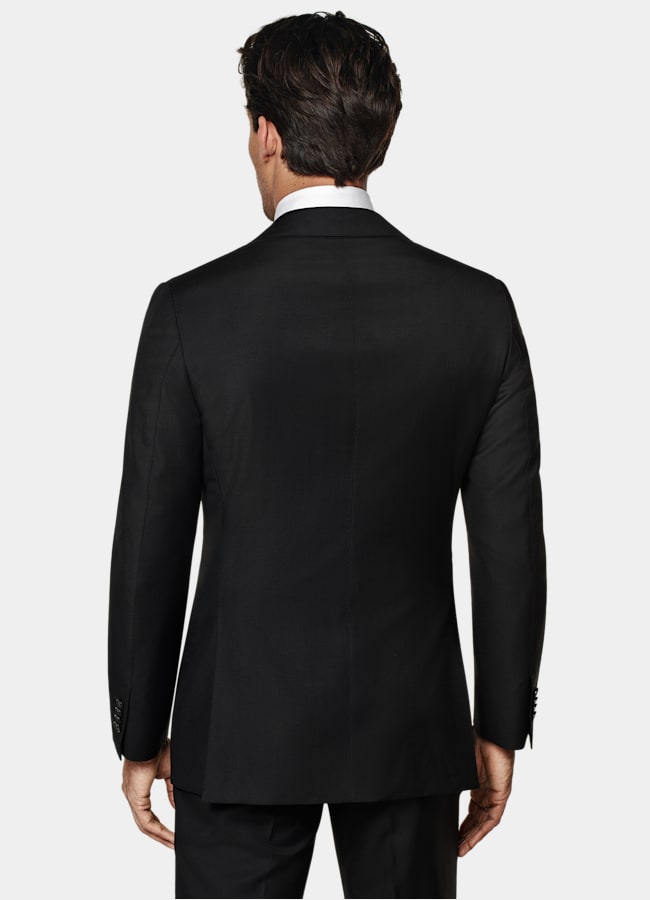 SUITSUPPLY All Season Pure S110's Wool by Vitale Barberis Canonico, Italy Black Tailored Fit Havana Suit