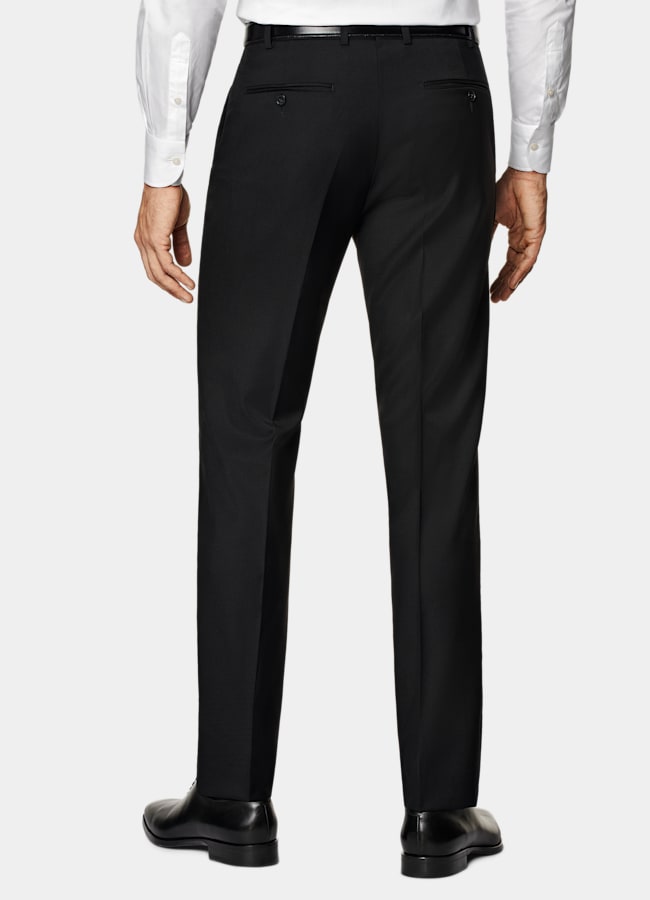 SUITSUPPLY All Season Pure S110's Wool by Vitale Barberis Canonico, Italy Black Tailored Fit Havana Suit