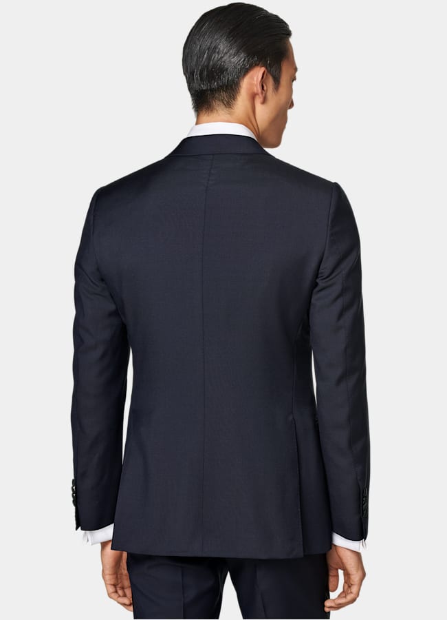 SUITSUPPLY All Season Pure S110's Wool by Vitale Barberis Canonico, Italy  Navy Tailored Fit Lazio Tuxedo