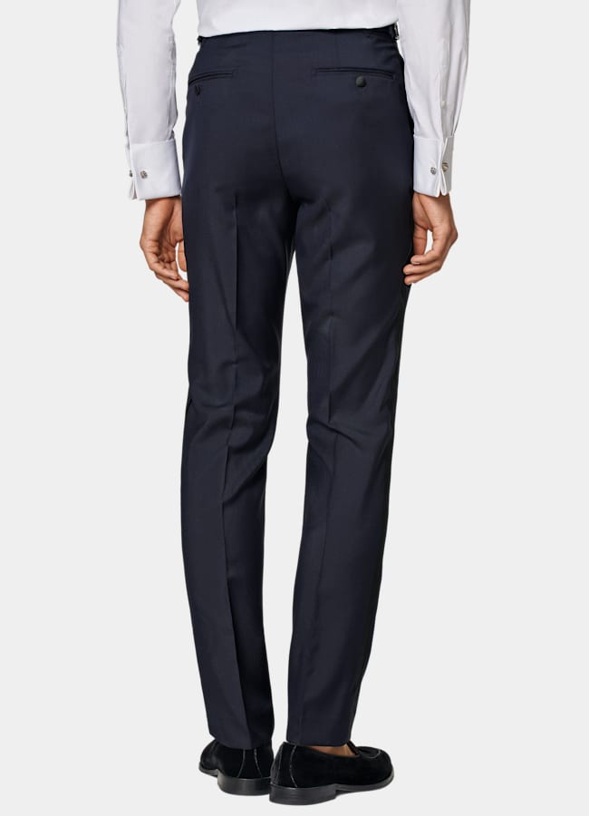 SUITSUPPLY All Season Pure S110's Wool by Vitale Barberis Canonico, Italy  Navy Tailored Fit Lazio Tuxedo