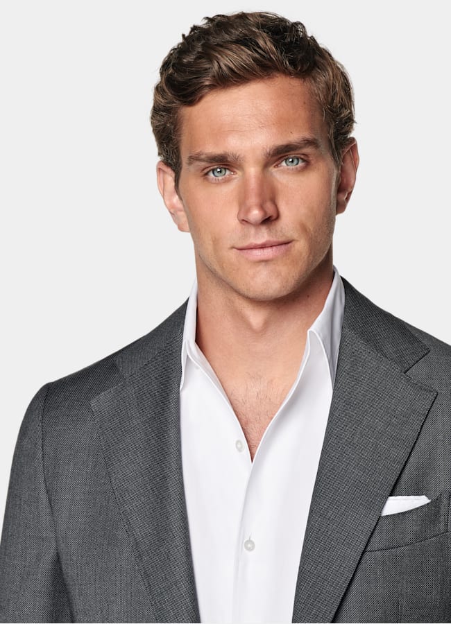 SUITSUPPLY All season Reine S130er Schurwolle von Reda, Italien  Havana Anzug dunkelgrau Tailored Fit